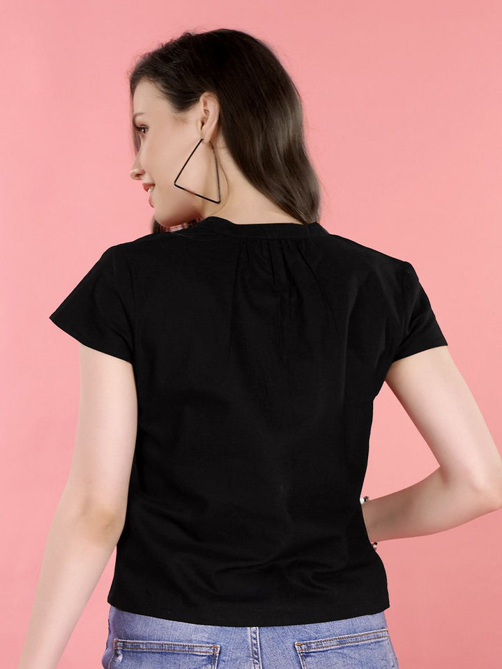 Anouk V-Neck Cotton Crop Top