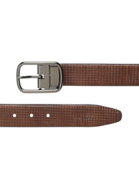 Teakwood Leathers Men Textured Leather Reversible Formal Belt