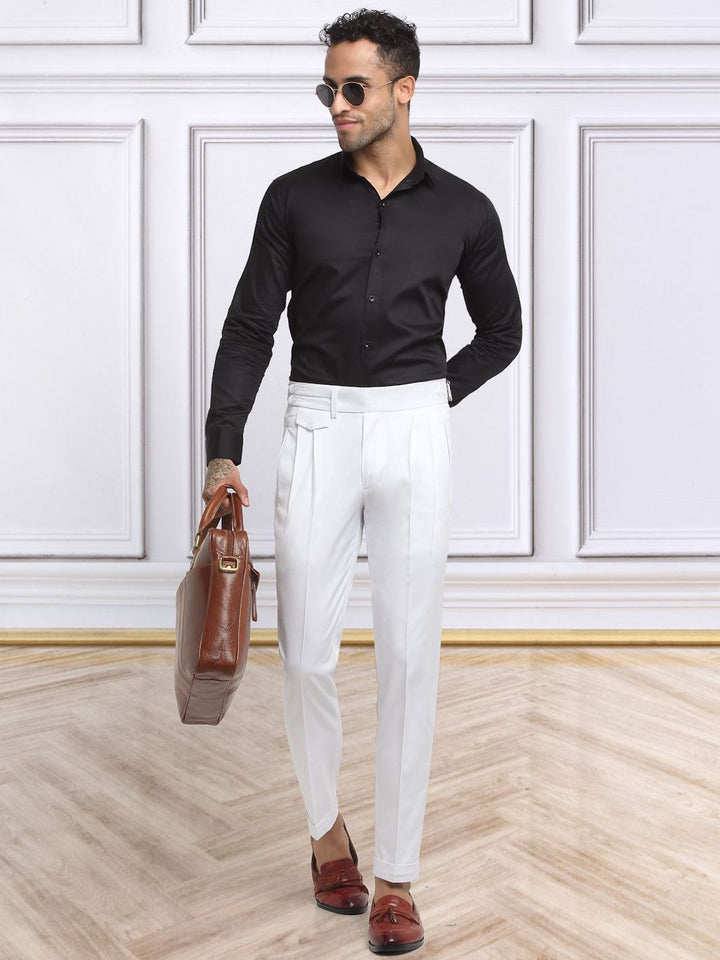 KLOTTHE Lelaki Solid Slim Fit Seluar Panjang Formal Biasa