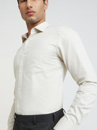 Park Avenue Slim Fit Windowpane Checked Formal Shirt