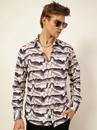 Thomas Scott Men Premium Slim Fit Opaque Printed Casual Shirt