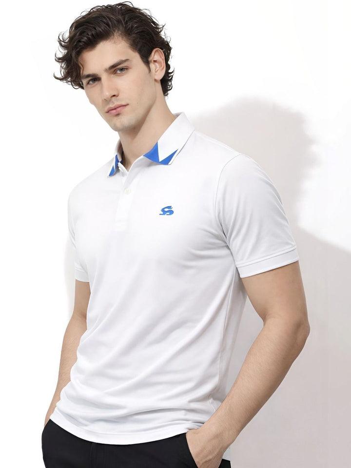ADRO Men Brand Logo Polo Collar T-shirt
