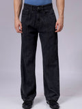 The Indian Garage Co Men Pure Cotton Baggy Fit Mid-Rise Cargo Jeans