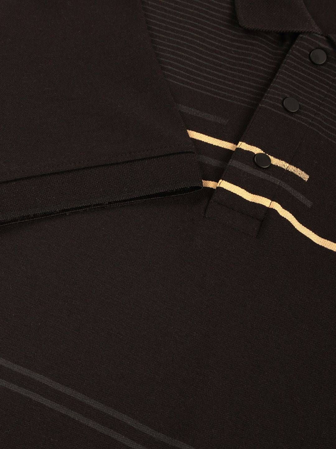 Thomas Scott Men Striped Polo Collar Cotton T-shirt