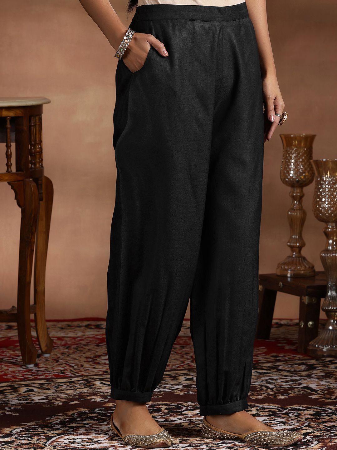 Libas V-Neck Straight Kurta with Salwar & With Dupatta