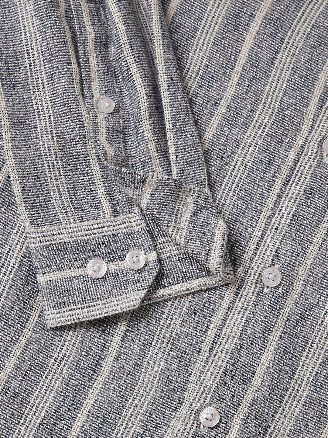 VASTRADO Men Slim Fit Multi Stripes Opaque Casual Shirt