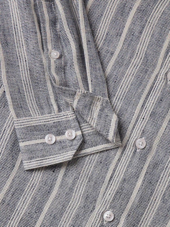 VASTRADO Men Slim Fit Multi Stripes Opaque Casual Shirt