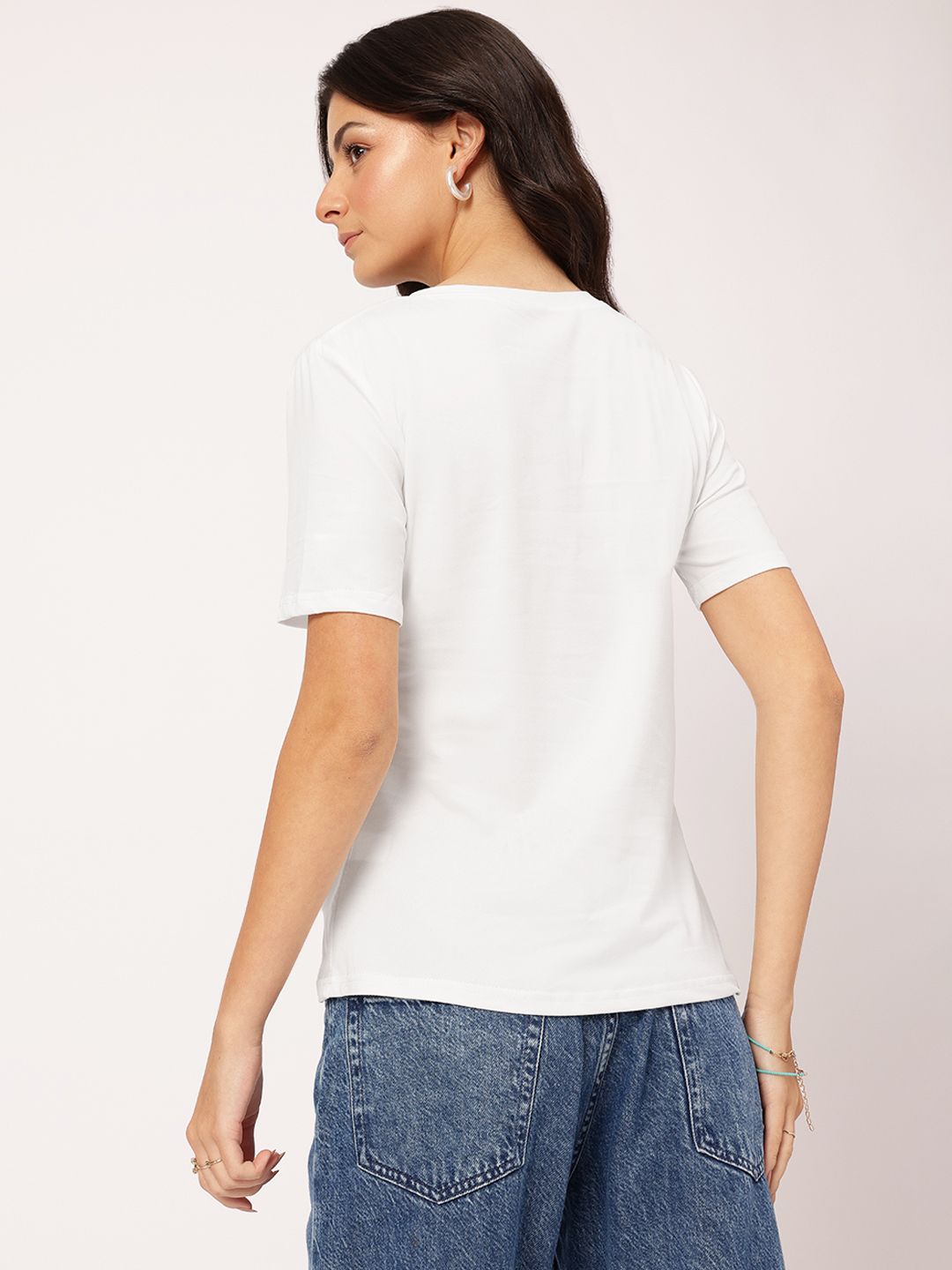 DressBerry Minimalist Muse Ring & Strap Detail Regular Top