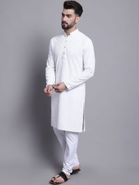 SOJANYA Men Ethnic Motifs Embroidered Regular Pure Cotton Kurta with Pyjamas