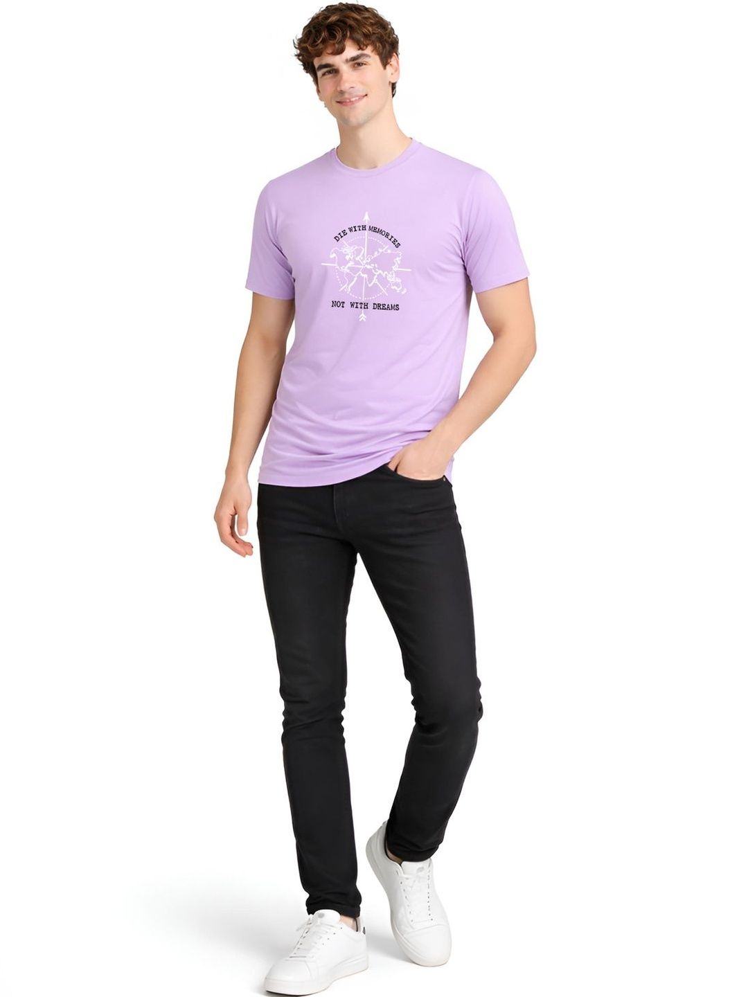ADRO Men Typography Printed T-shirt