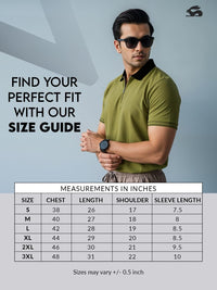 ADRO Men Olive Cotton Tshirts