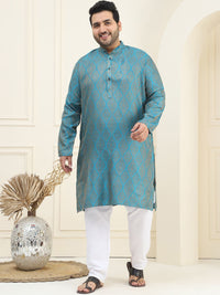 SOJANYA PLUS Plus Size Tenunan Rekaan Kurta Lurus dengan Piyama