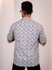 Eszett Floral Printed Cuban CollarS hirt