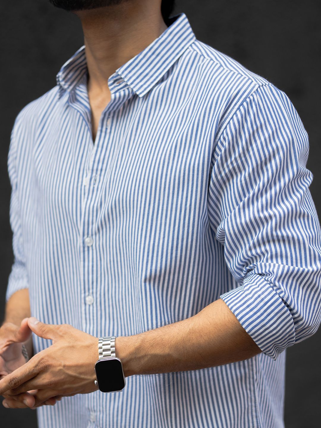 Powerlook Men Opaque Striped Casual Shirt