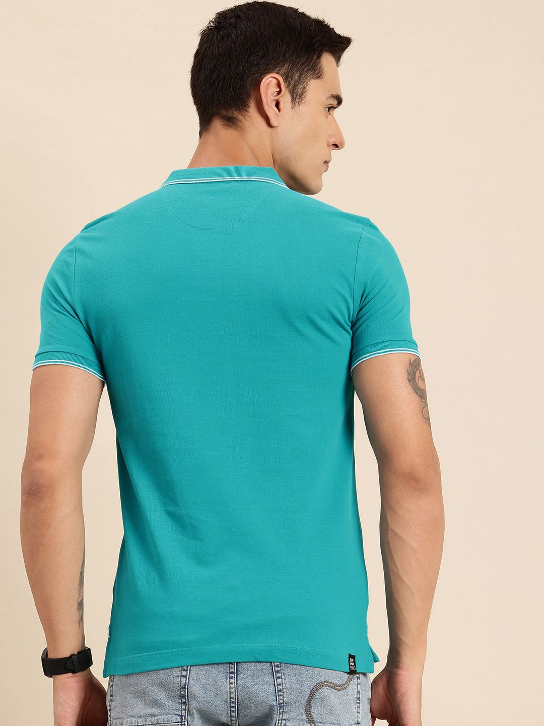 Being Human Polo Collar Pure Cotton T-shirt