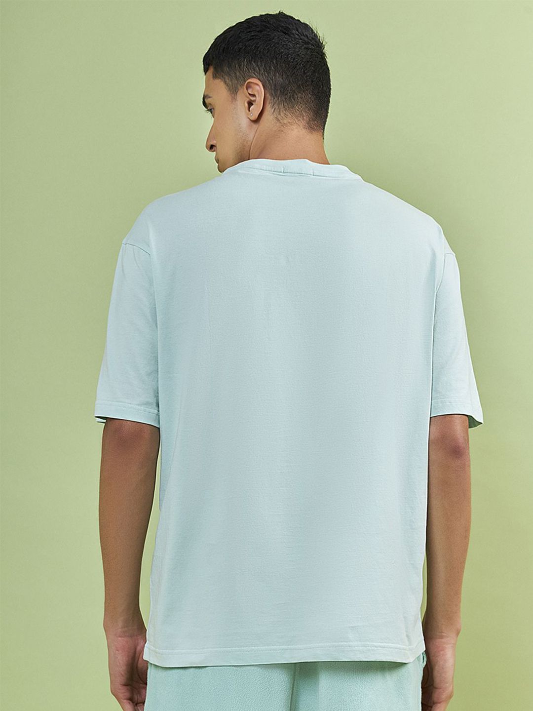 Bewakoof lelaki grafik dicetak t-shirt kapas bulat