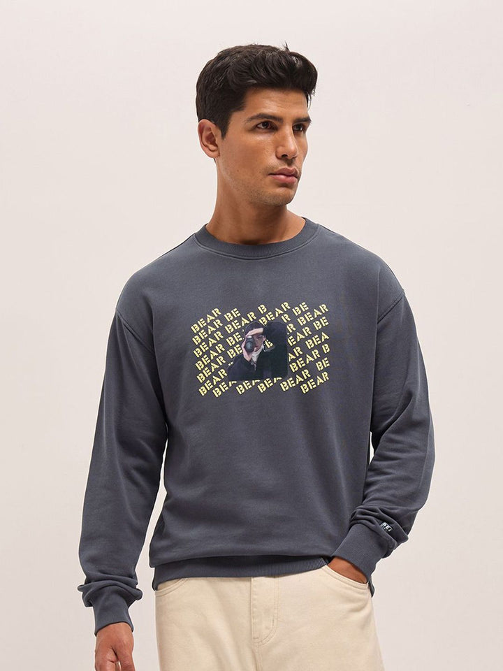 THE BEAR HOUSE Men Graphic Print Sweatshirt