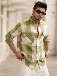 Powerlook Men Tartan Checks Opaque Checked Casual Shirt