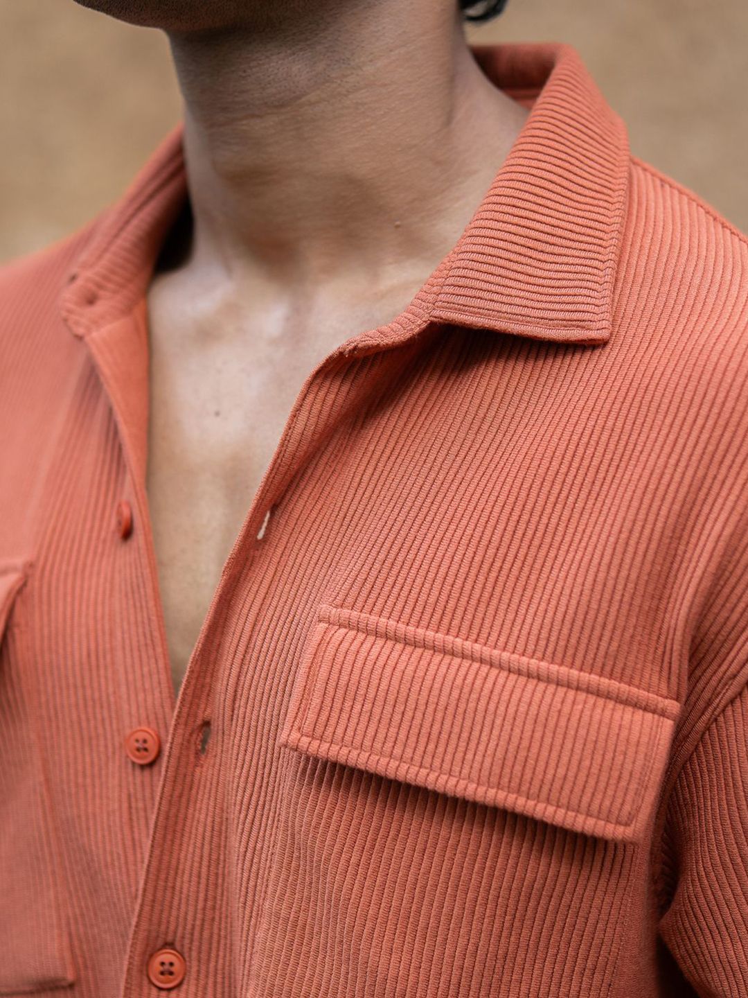 Powerlook Men Oversized Fit Textured Spread Collar Casual Shirt