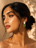 VOGUE PANASH Gold Plated Stone Studded Drop Earrings