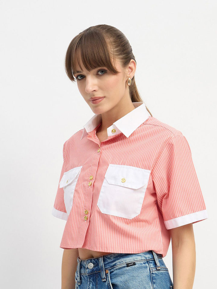 SASSAFRAS Women Striped Casual Shirt