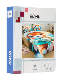 KLOTTHE Multi Cartoon Characters  Printed 400 TC King Superfine Bedsheets