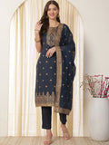 Anouk Women Floral Printed Regular Kurta with Trousers & With Dupatta