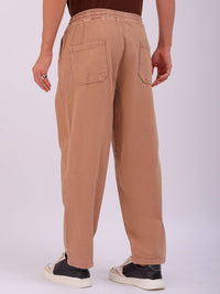 The Indian Garage Co Men Baggy Fit Cotton Elasticated Waist Jeans