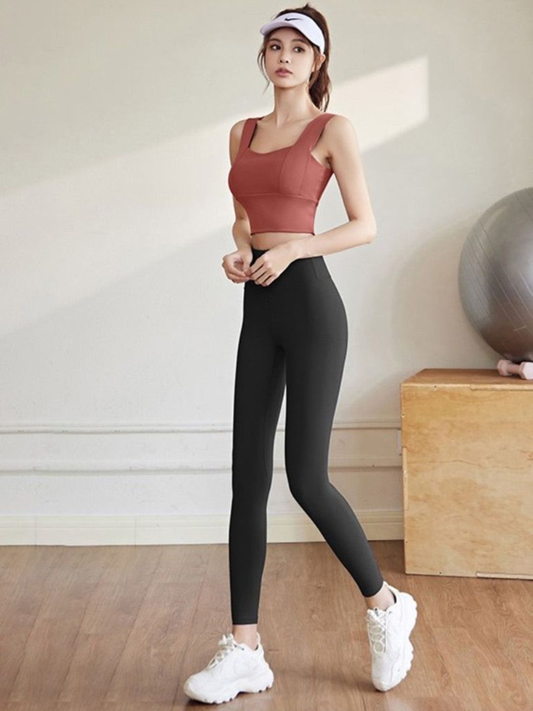 HRX by Hrithik Roshan Square Neck Top With Leggings Co-Ords