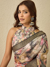 Saree mall Zari Organza Sungudi Sarees