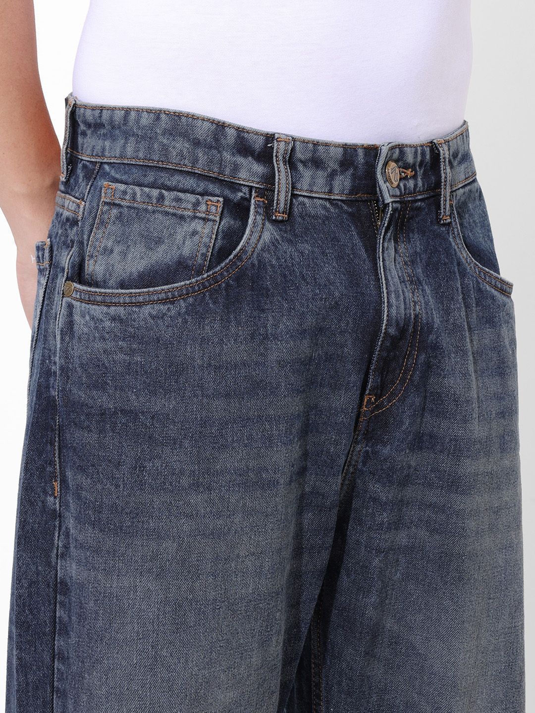 The Indian Garage Co Men Relaxed Fit Mid-Rise Pure Cotton Jeans