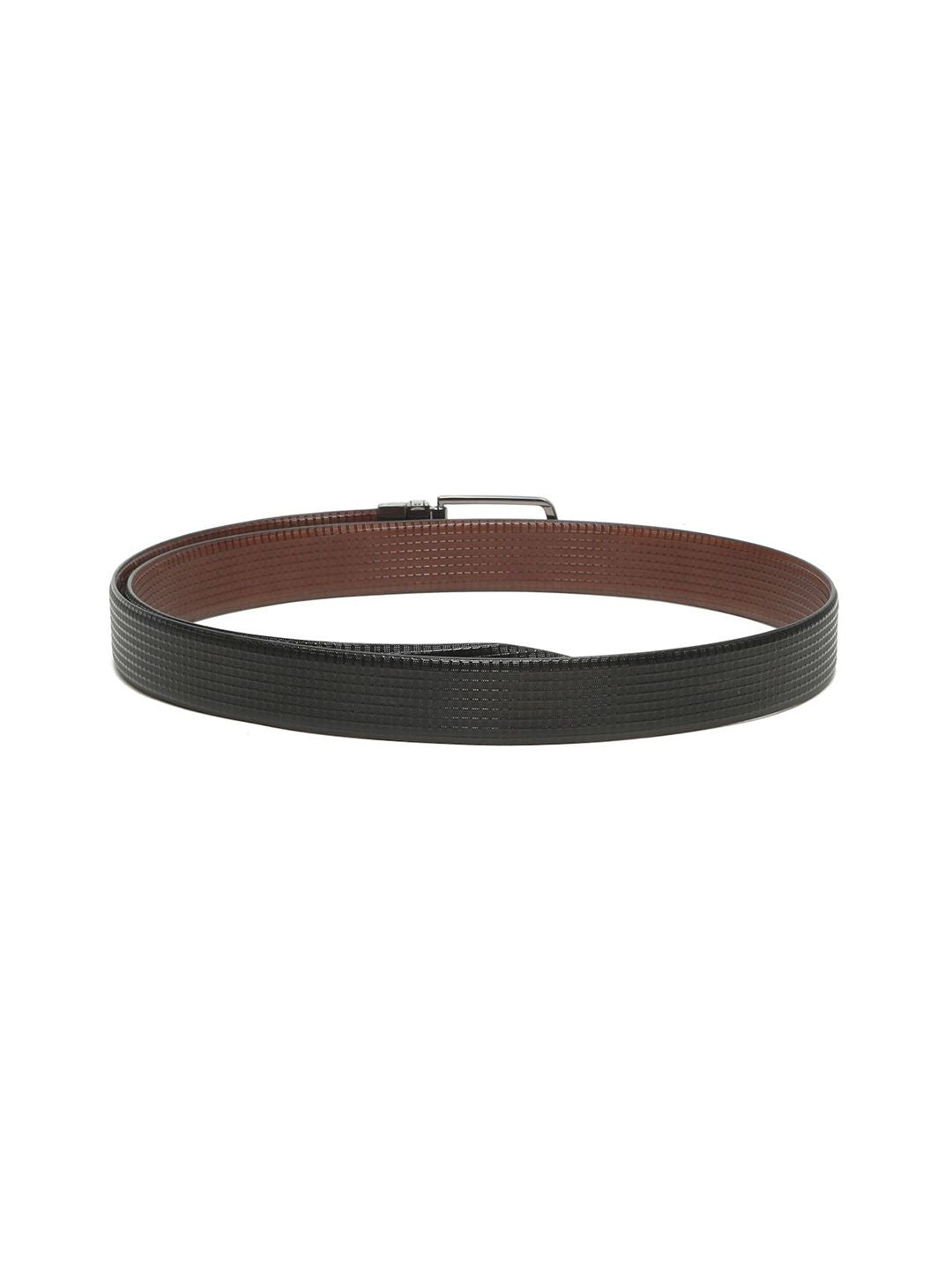 Teakwood Leathers Men Textured Leather Reversible Formal Belt