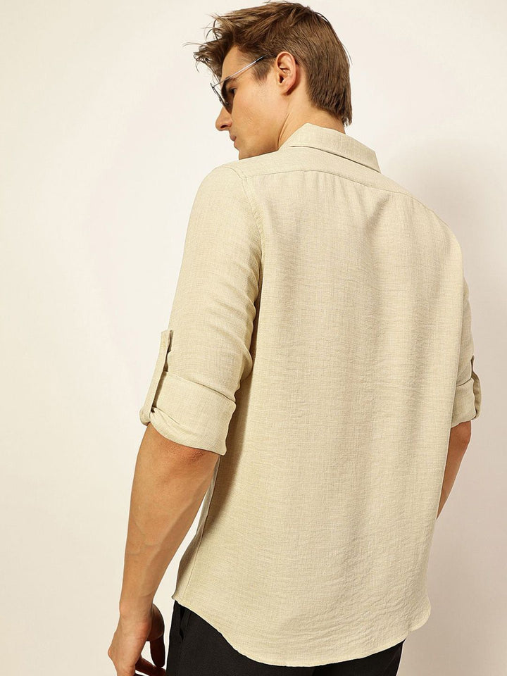 Thomas Scott Men Slim Fit Button-Down Collar Casual Shirt