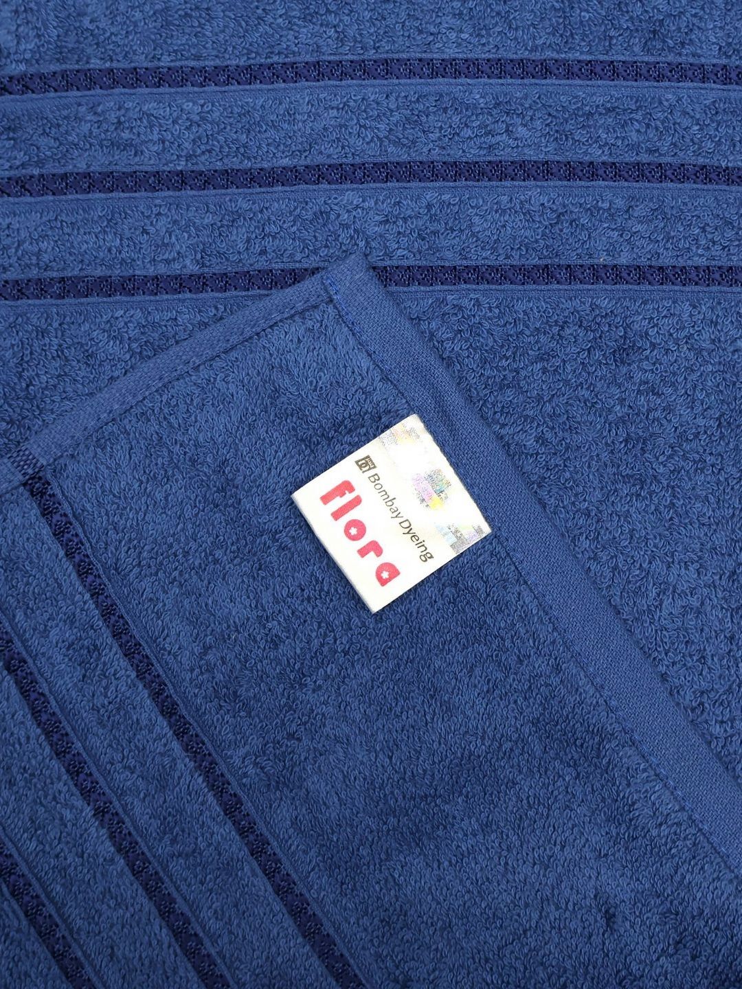 BOMBAY DYEING Blue 1 Pcs Cotton 400 GSM Bath Towel