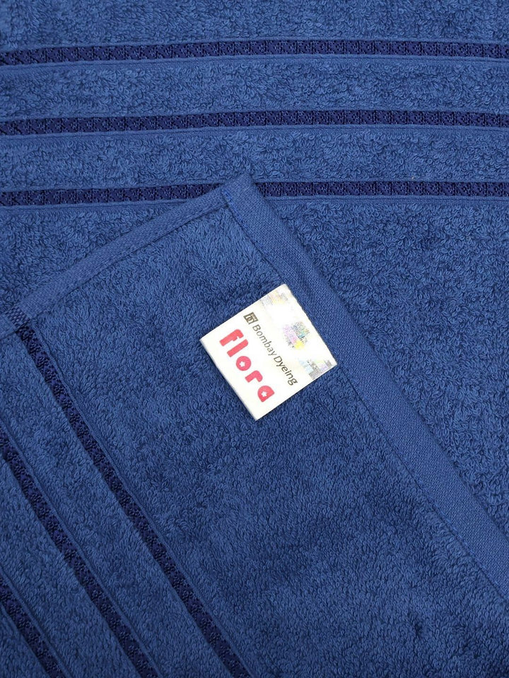 BOMBAY DYEING Blue 1 Pcs Cotton 400 GSM Bath Towel