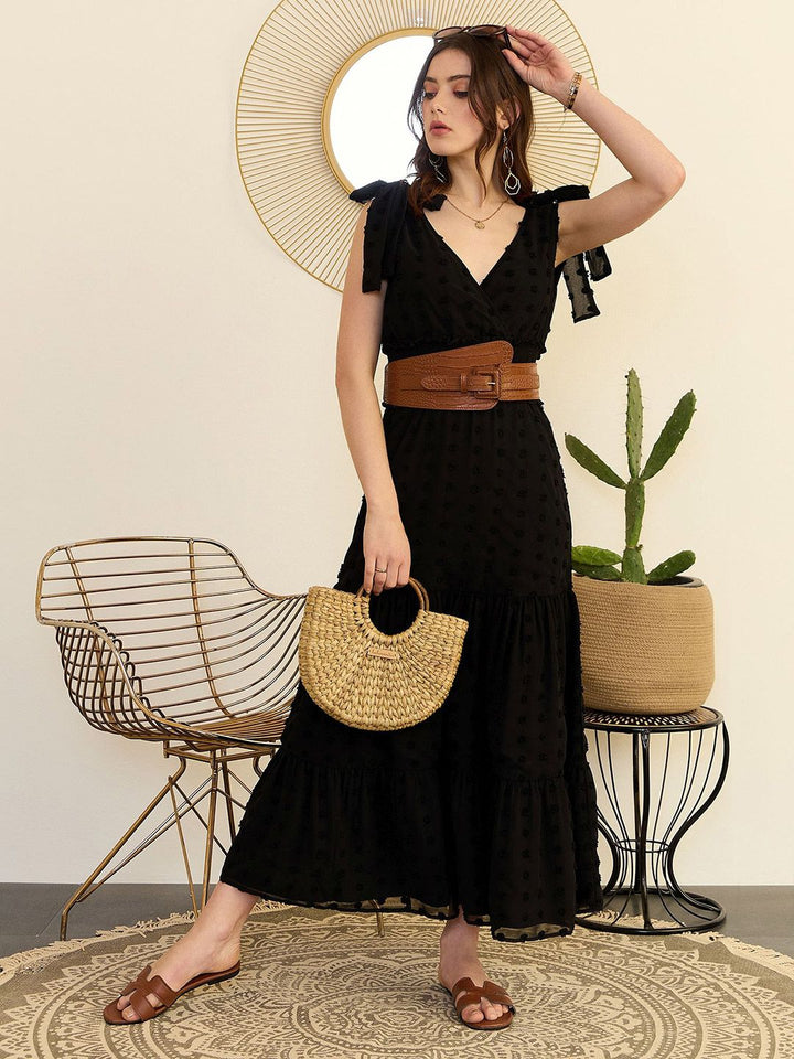 Berrylush Jacquard Maxi Dress