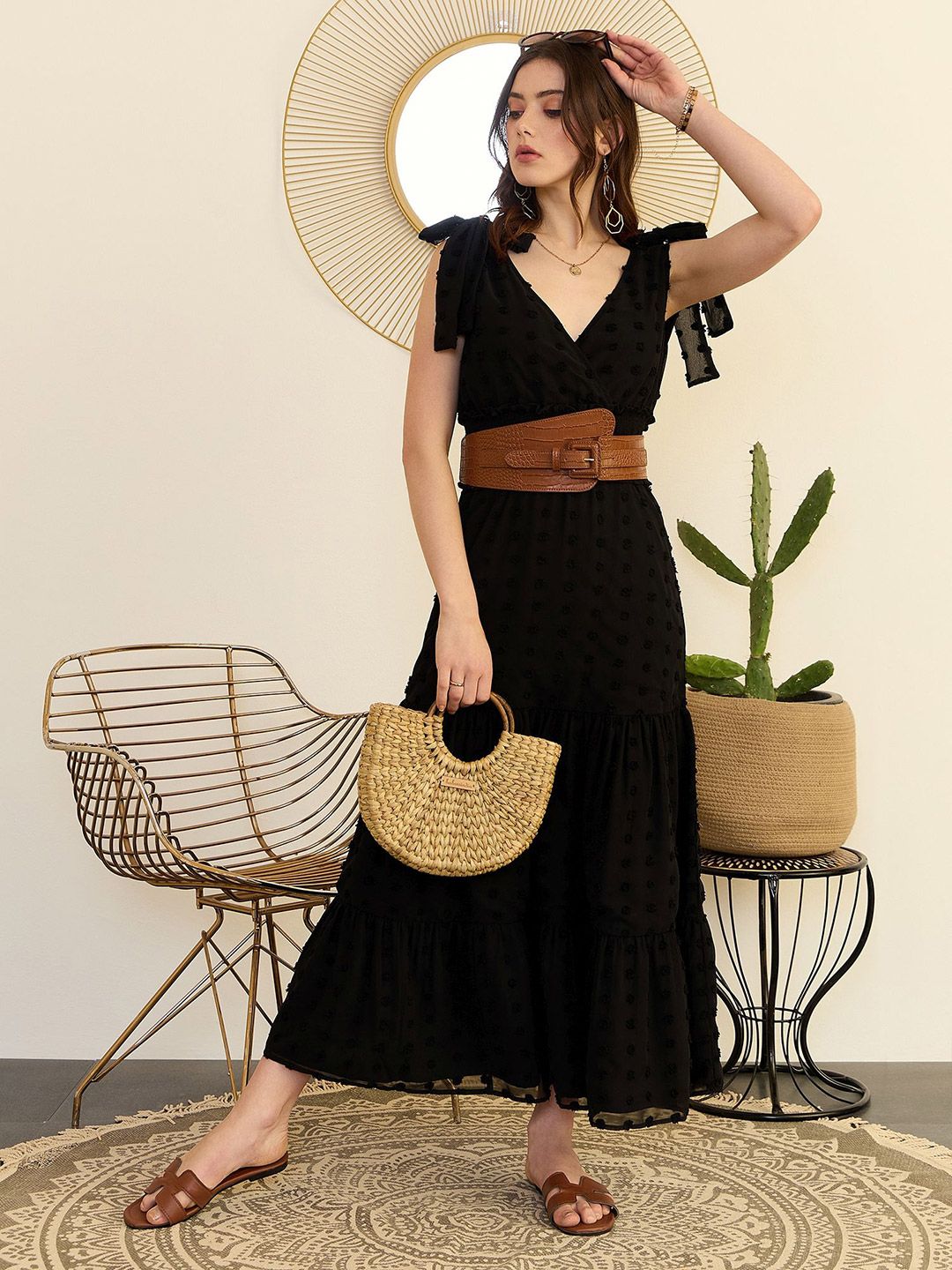 Berrylush Jacquard Maxi Dress