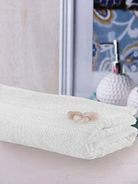 BOMBAY DYEING Tulip White Pure Cotton 450 GSM Bath Towel