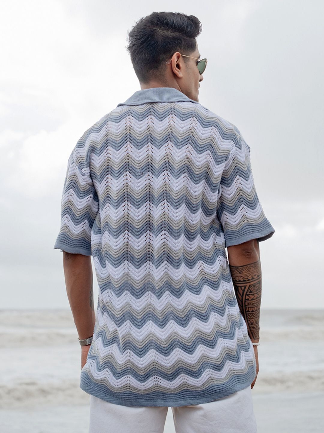 Powerlook Men Semi Sheer Printed Casual Shirt