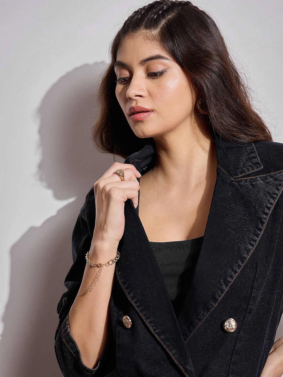 SASSAFRAS Comfort-Fit Double-Breasted Blazer