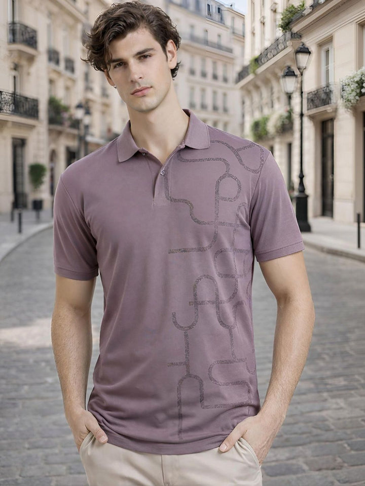 Baju-T Kolar Polo Bercetak ADRO Lelaki
