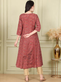 W Women Printed Flared Sleeves Sequinned Kurta