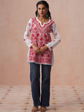 Rumah Wanita Chikankari Kurta Chikankari Sulaman Bunga