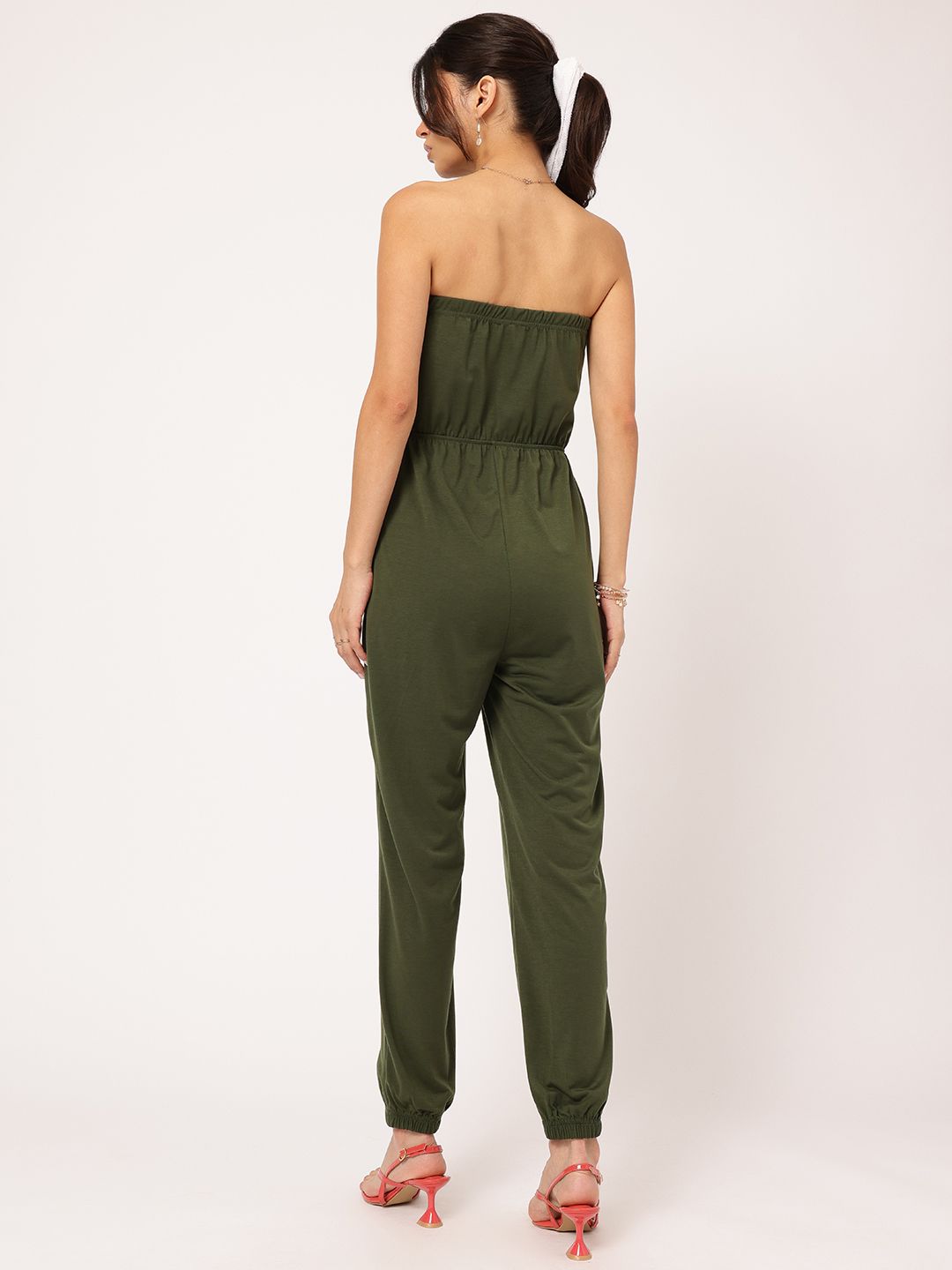 DressBerry Effortless Elegance Strapless Waist Tie-Up Bandeau Jumpsuit
