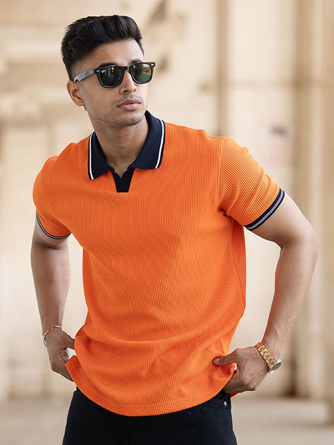 Powerlook Men Polo Collar T-shirt