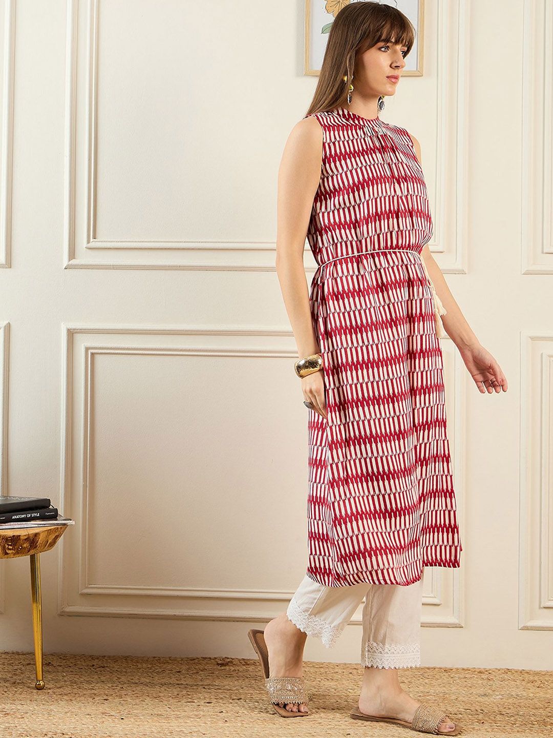 Indo Era Geometric Printed  A-line Kurta