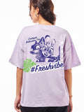 Bewakoof Official Disney Merchandise Zootopia Printed Pure Cotton Oversized T-Shirt