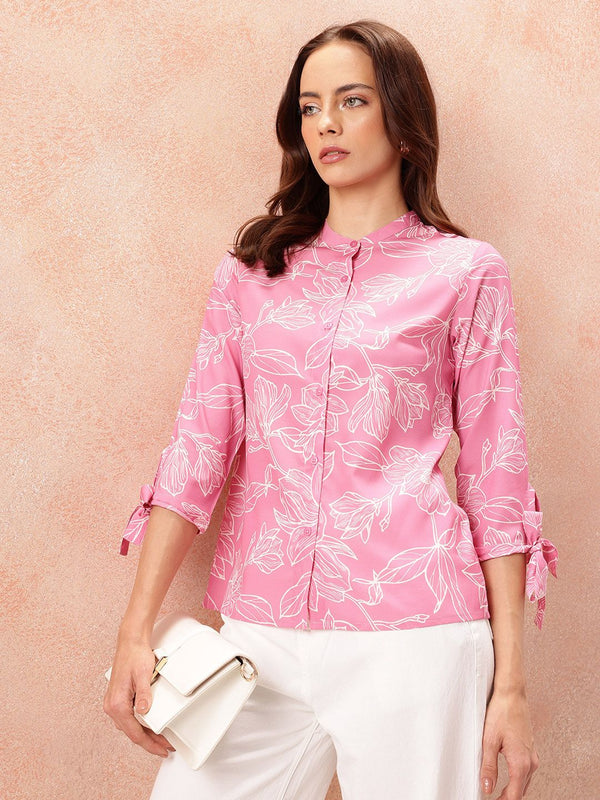 semua tentang anda Baju Kasual Bercetak Bunga Legap Wanita