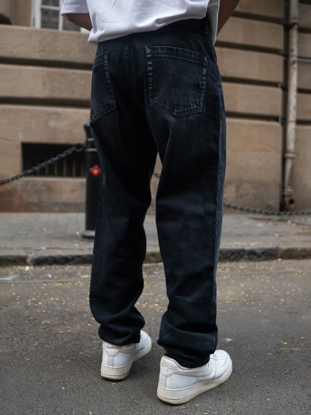 Powerlook Men Black Baggy Fit Denim Jeans