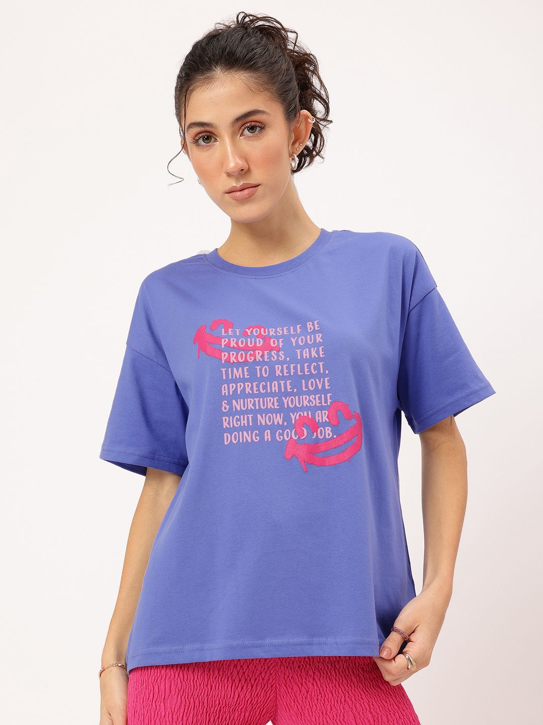 DressBerry Self-Love Typography Print T-shirt